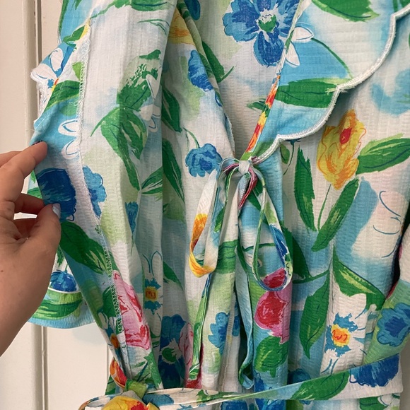 Vintage Floral Robe with Belt - Picture 6 of 8